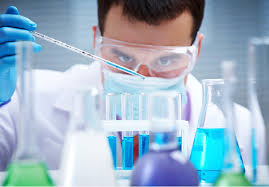 man working on a lab